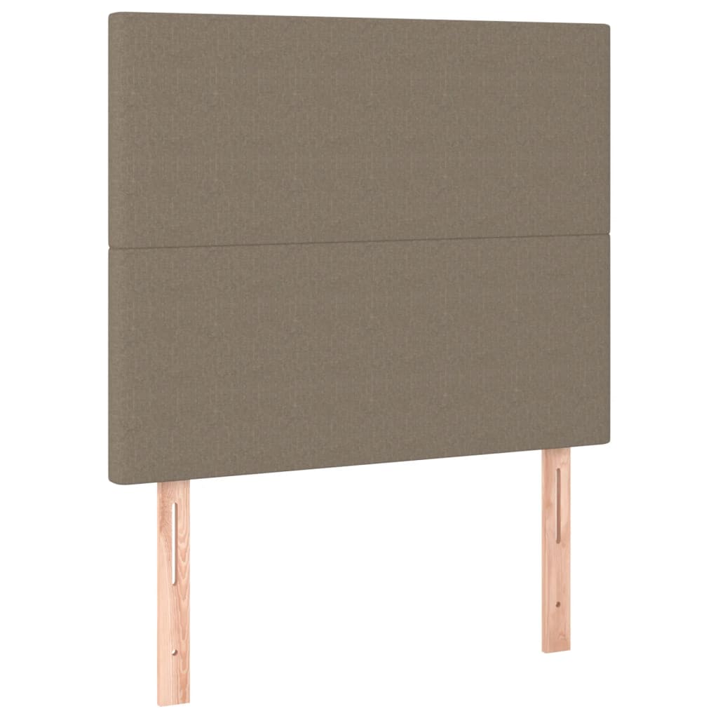 Hoofdbord LED 80x5x118/128 cm stof taupe – afbeelding 4