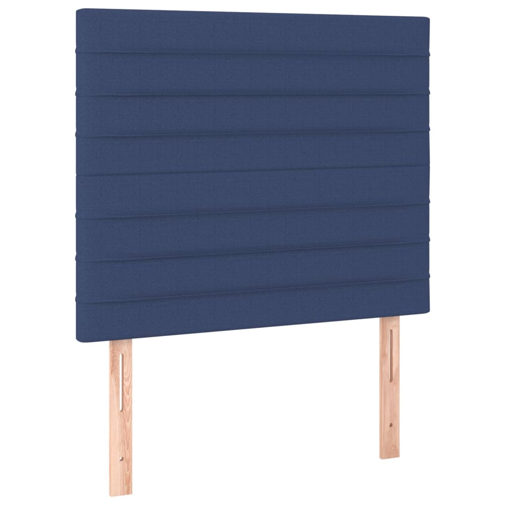 Hoofdbord LED 80x5x118/128 cm stof blauw – afbeelding 4