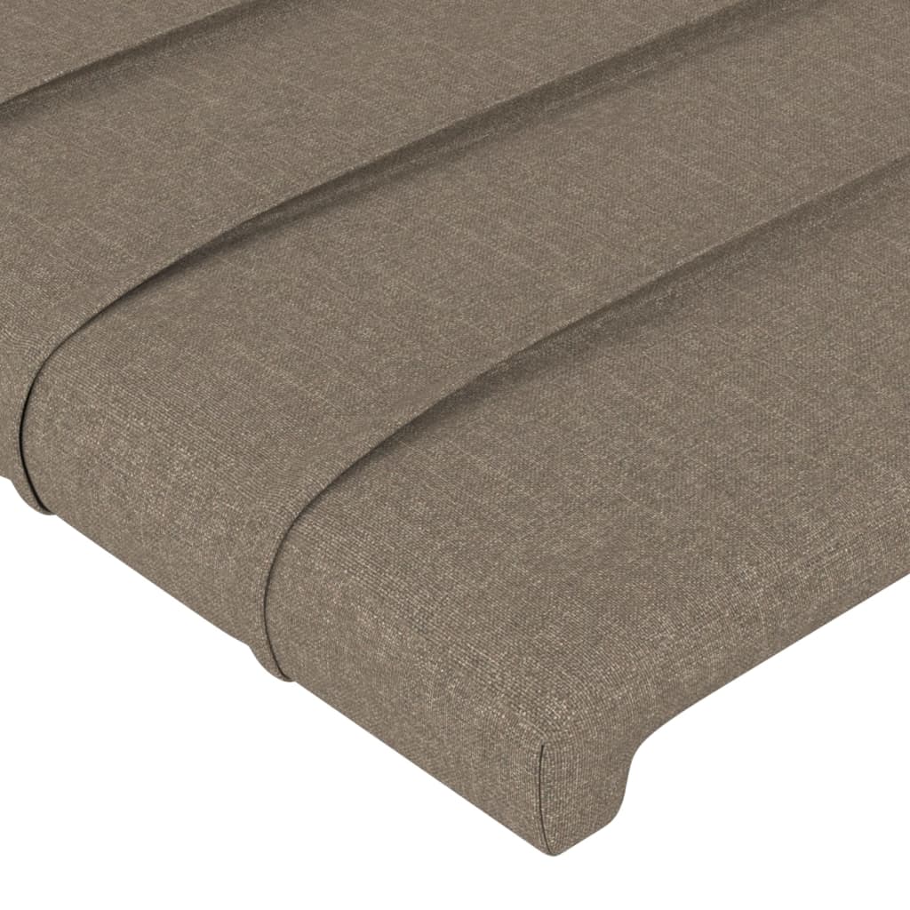 Hoofdbord LED 100x5x118/128 cm stof taupe – afbeelding 5