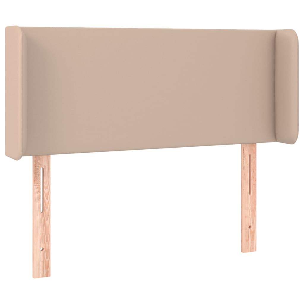 Hoofdbord LED 93x16x78/88 cm kunstleer cappuccinokleurig – afbeelding 3