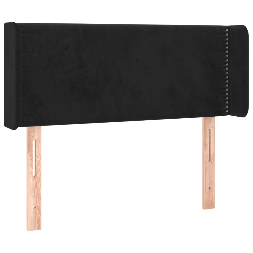Hoofdbord LED 93x16x78/88 cm fluweel zwart – afbeelding 3