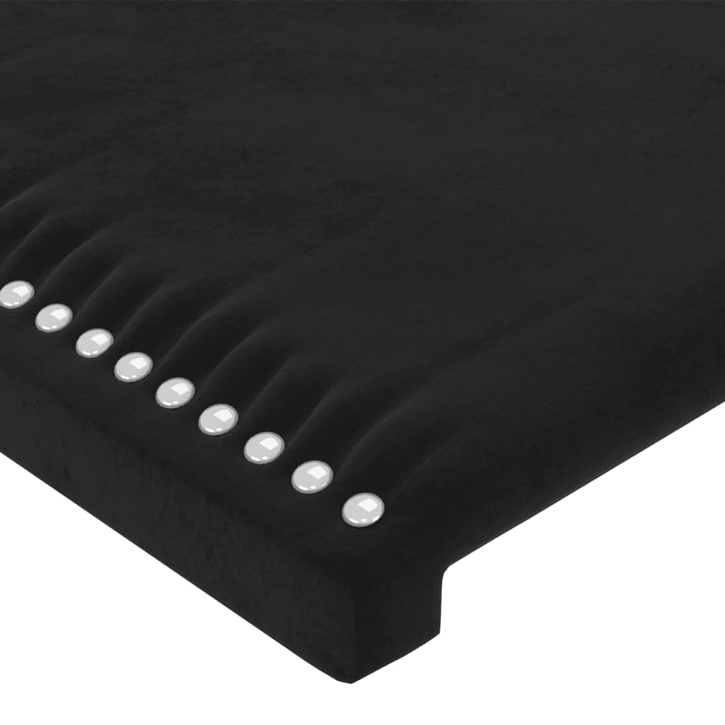 Hoofdbord LED 93x16x78/88 cm fluweel zwart – afbeelding 5