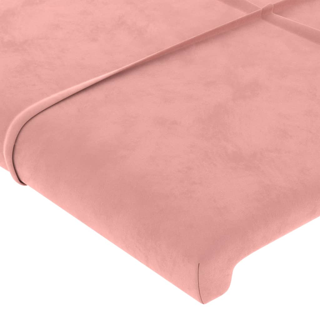 Hoofdbord LED 83x16x78/88 cm fluweel roze – afbeelding 5