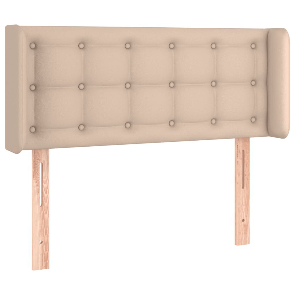 Hoofdbord LED 103x16x78/88 cm kunstleer cappuccinokleurig – afbeelding 3