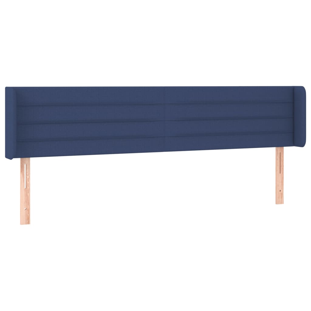 Hoofdbord LED 183x16x78/88 cm stof blauw – afbeelding 3