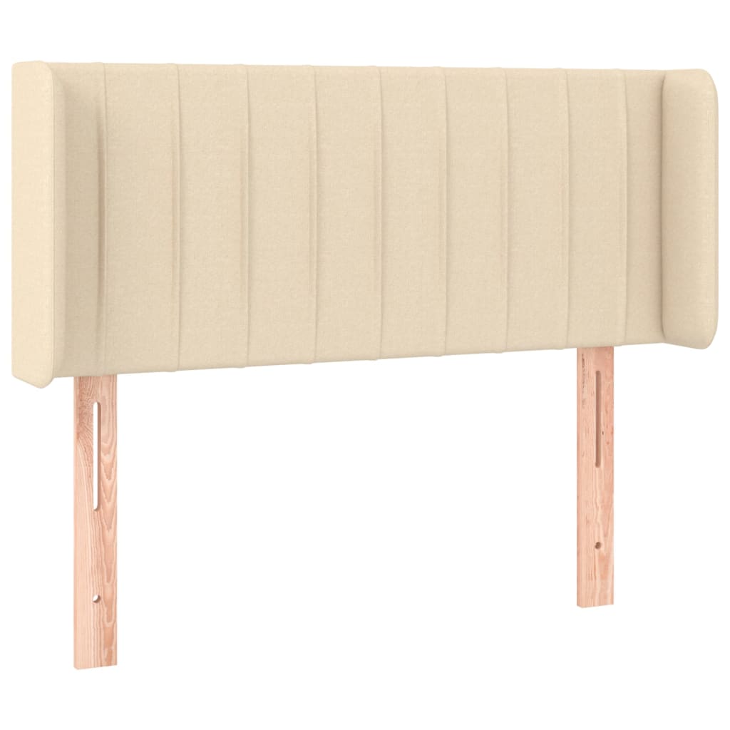 Hoofdbord LED 103x16x78/88 cm stof crèmekleurig – afbeelding 3