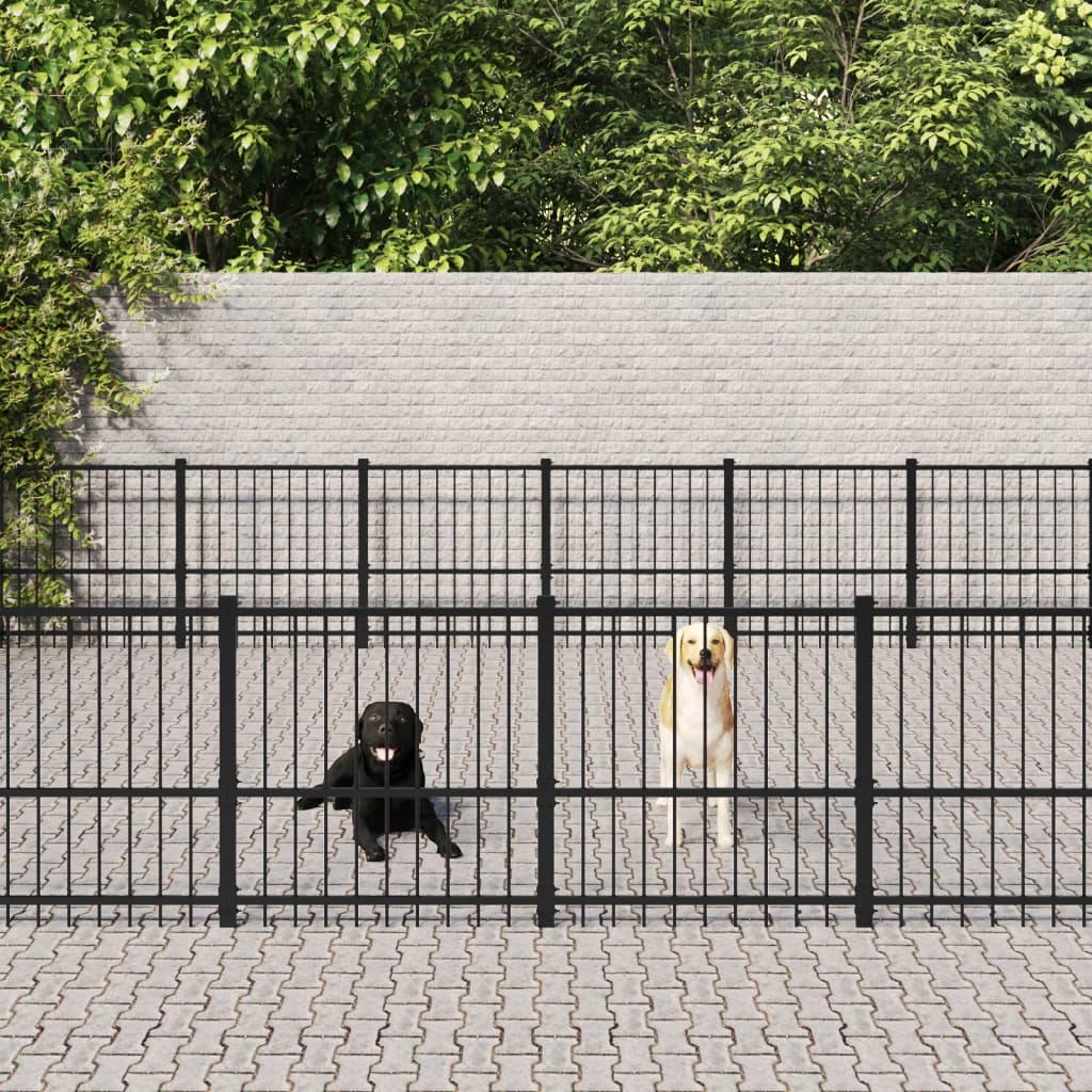 Hondenkennel voor buiten 45,16 m² staal