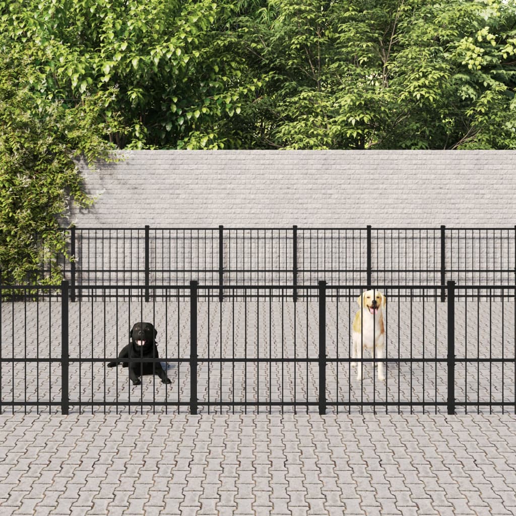 Hondenkennel voor buiten 65,86 m² staal