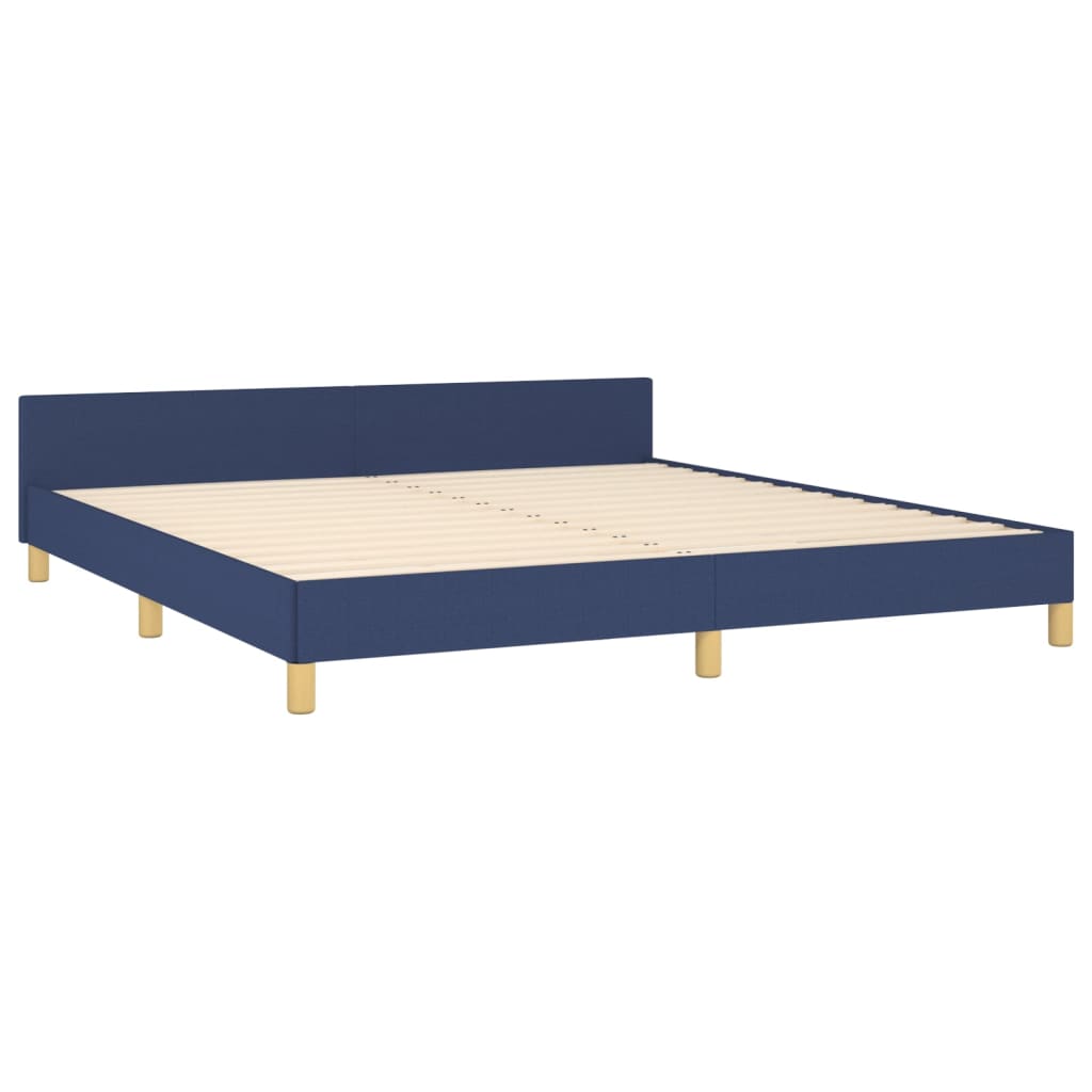 Bedframe zonder matras stof blauw 180x200 cm – afbeelding 5