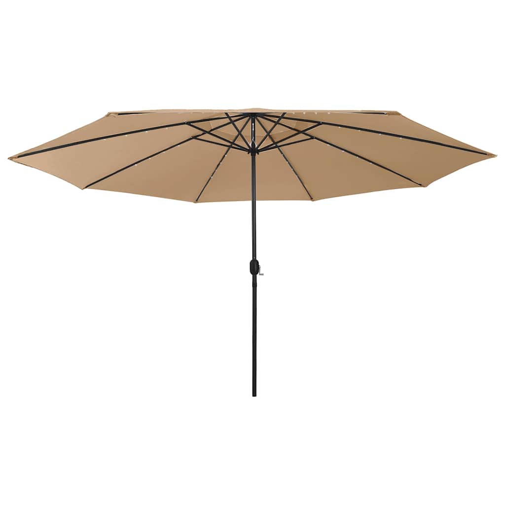 Parasol met LED-verlichting 400 cm taupe