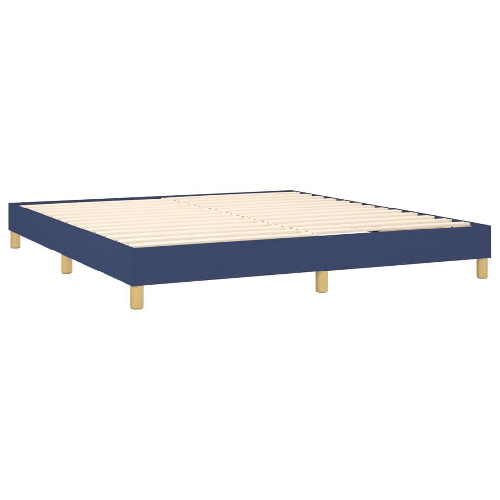 Boxspring met matras stof blauw 180x200 cm – afbeelding 4