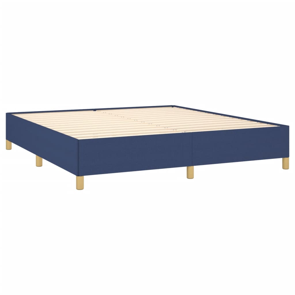 Boxspring met matras stof blauw 180x200 cm – afbeelding 4