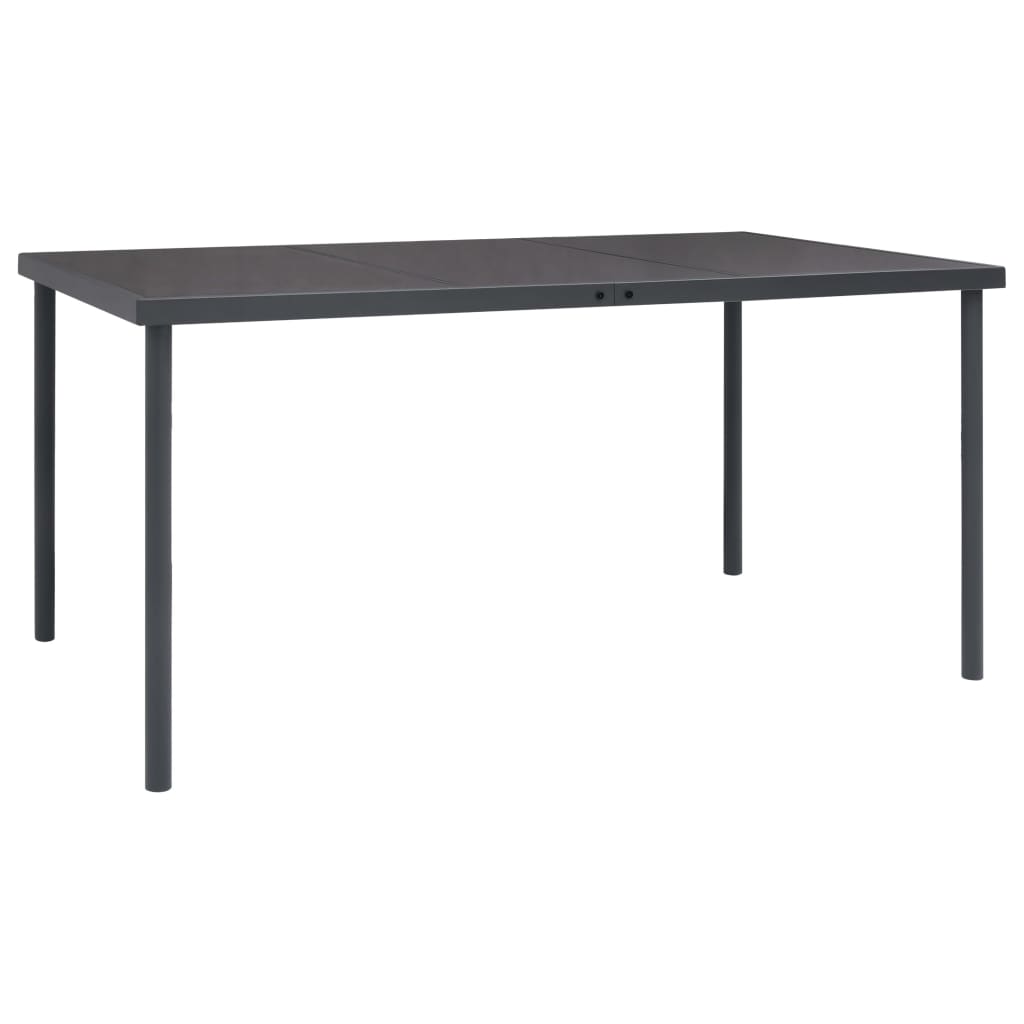 Tuintafel 150x90x74 cm staal antracietkleurig – afbeelding 1