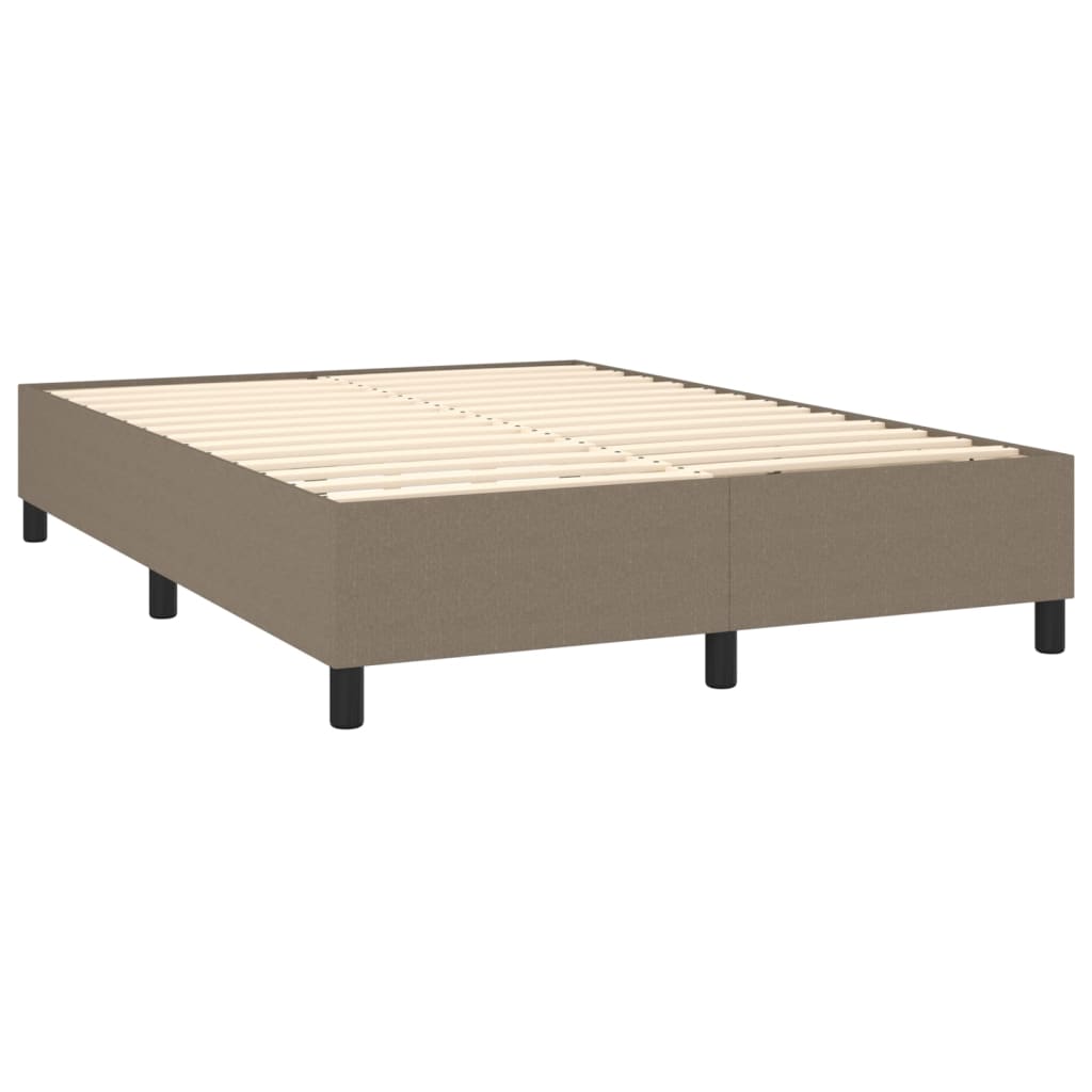 Boxspring met matras stof taupe 140x190 cm – afbeelding 4