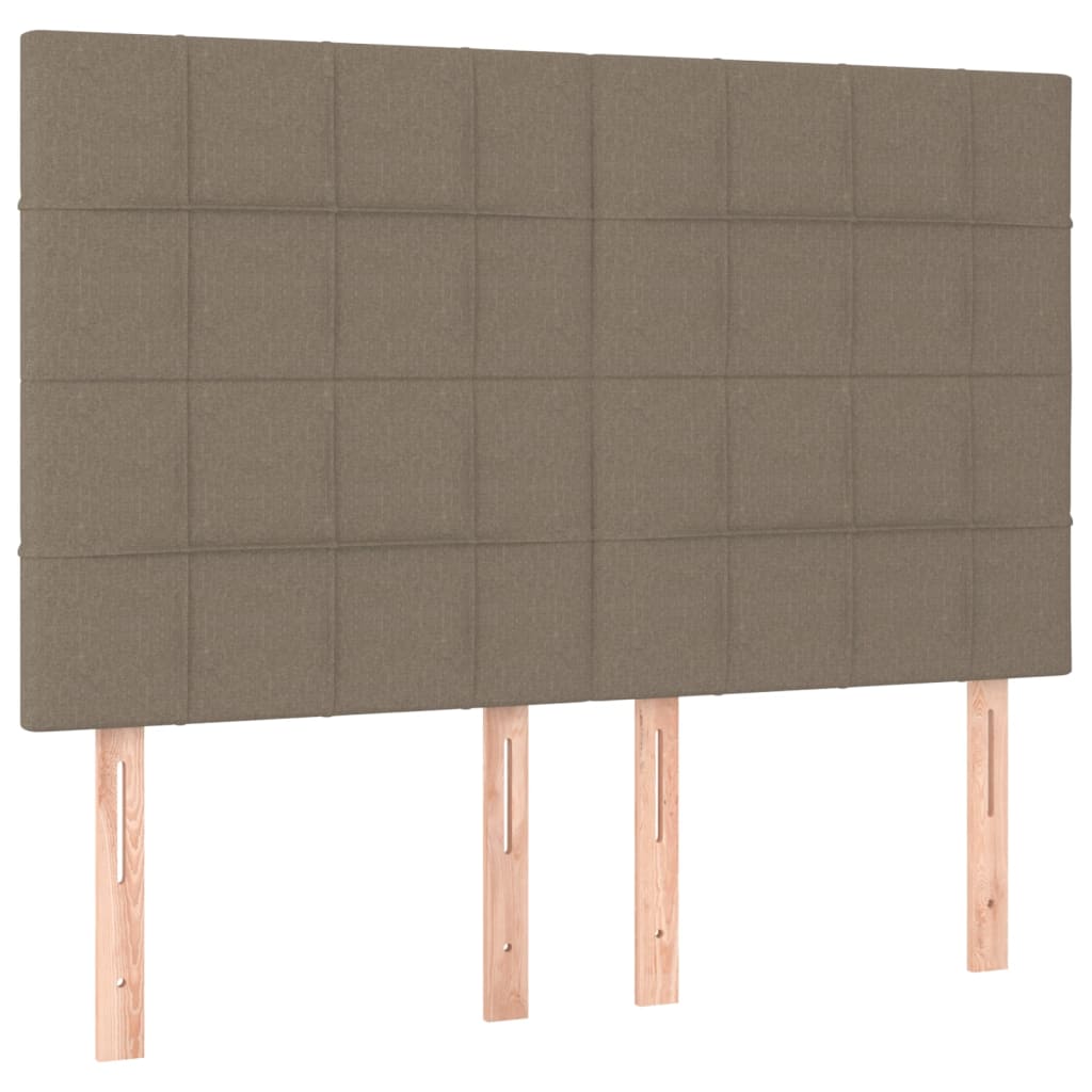 Boxspring met matras stof taupe 140x190 cm – afbeelding 6