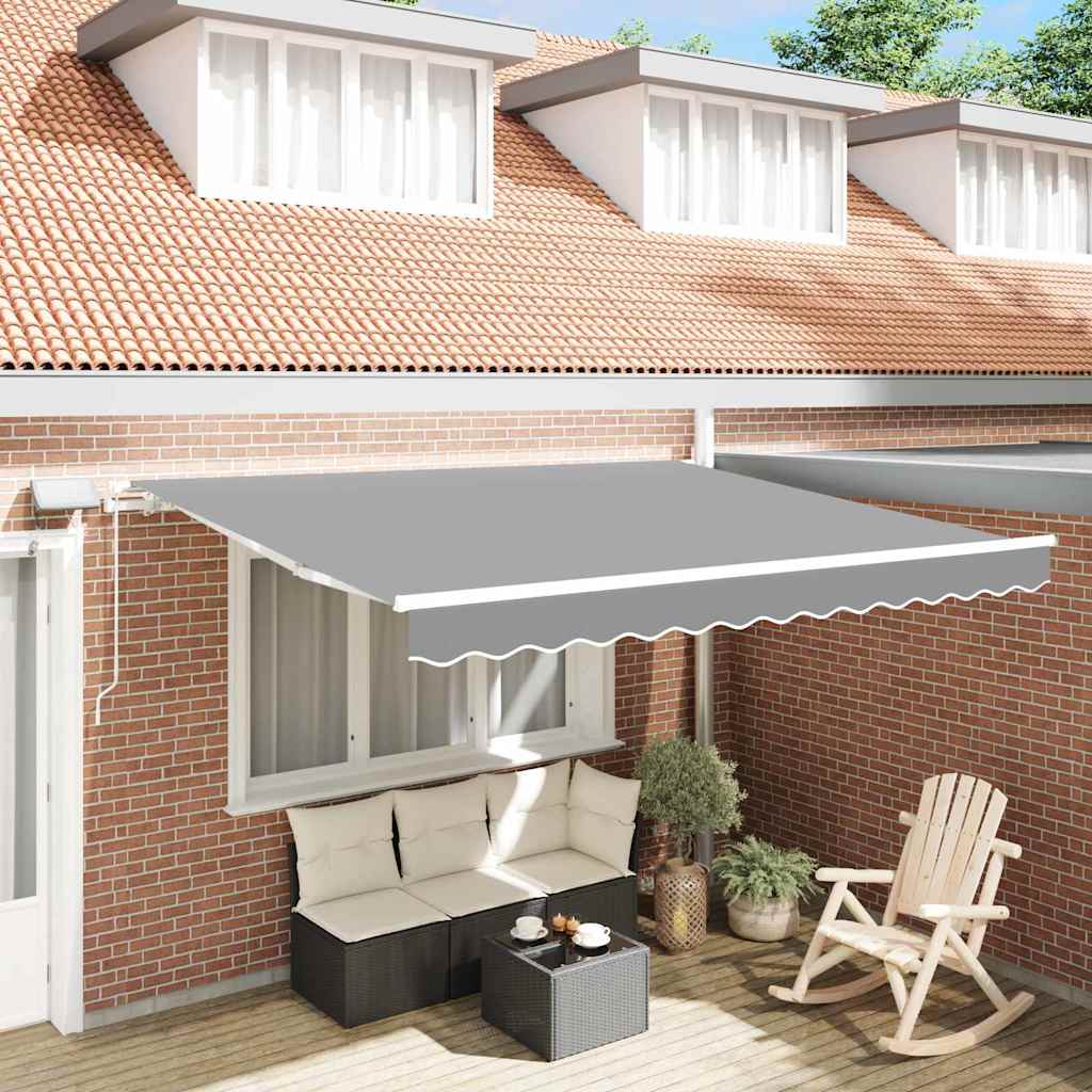 Zijde Frame met LED-striplichten Wit 350 x 250 cm Aluminium – afbeelding 1