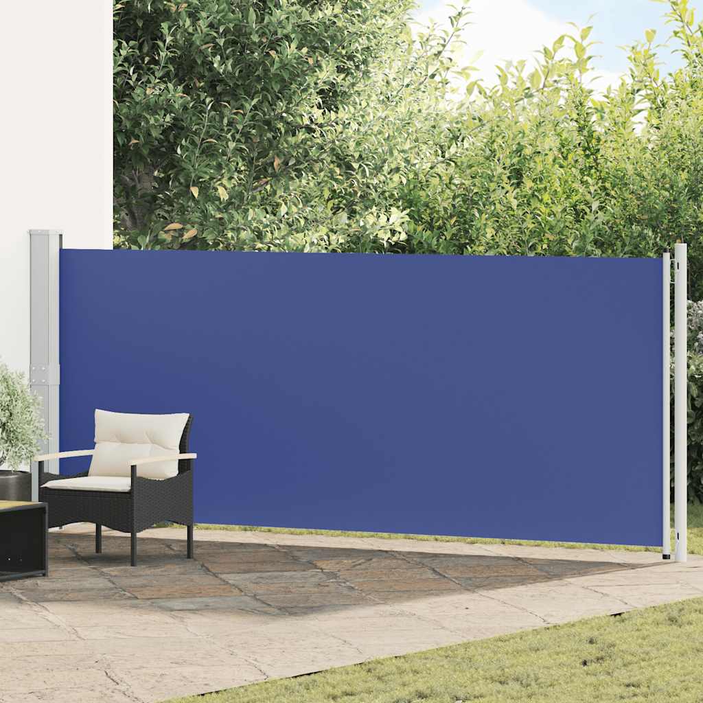 Tuinscherm uittrekbaar 600x160 cm blauw – afbeelding 1