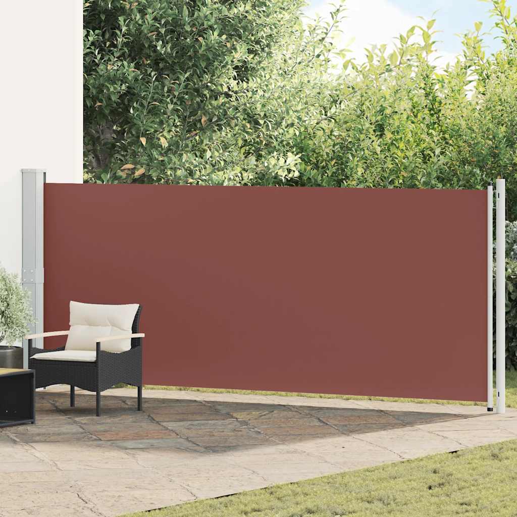 Tuinscherm uittrekbaar 600x160 cm bruin