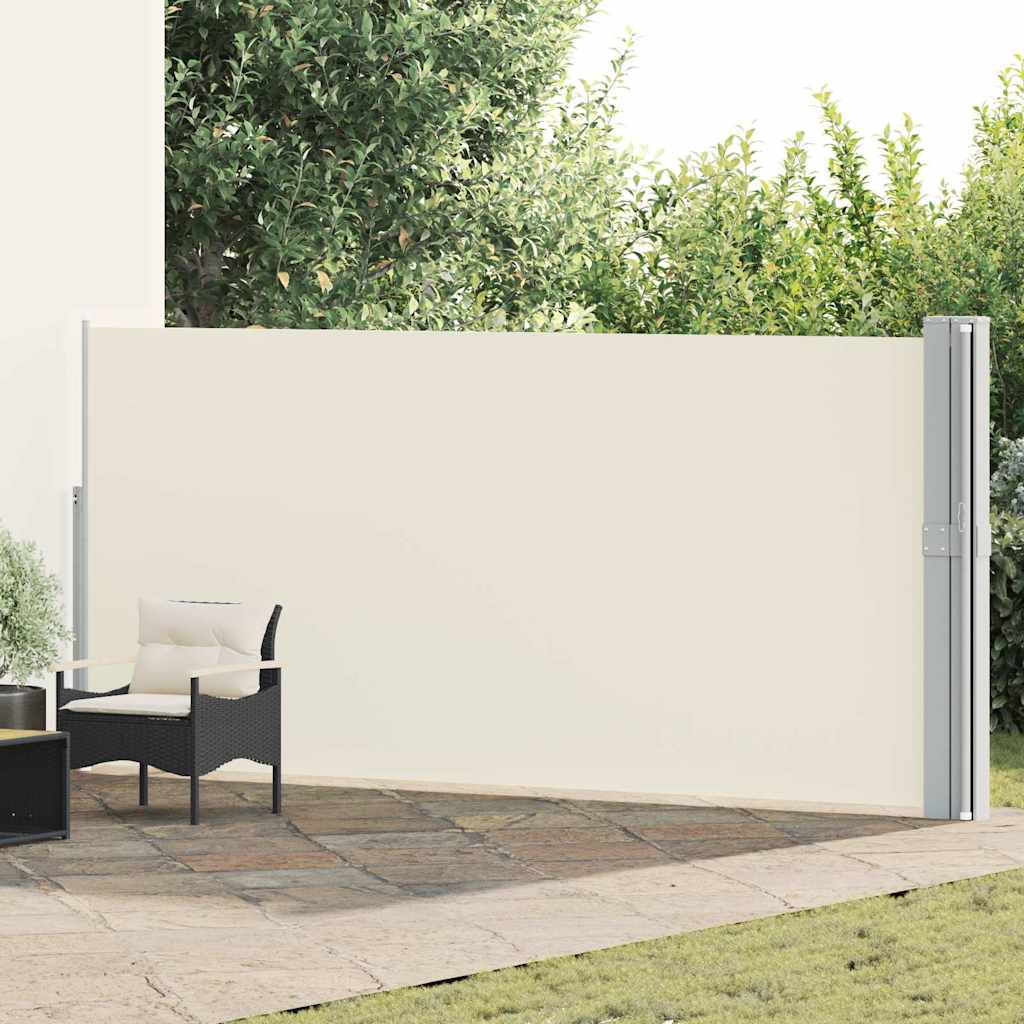 Tuinscherm uittrekbaar 170x1200 cm crème