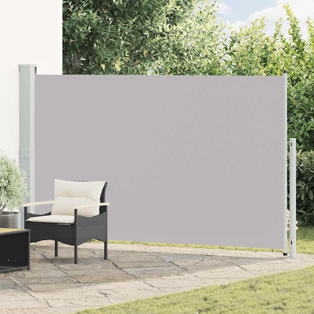 Tuinscherm uittrekbaar 180x300 cm grijs
