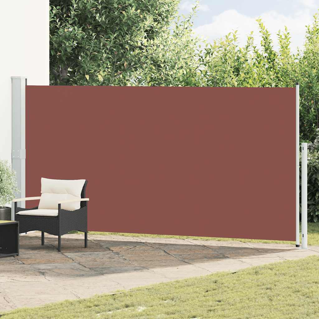 Tuinscherm uittrekbaar 180x500 cm bruin