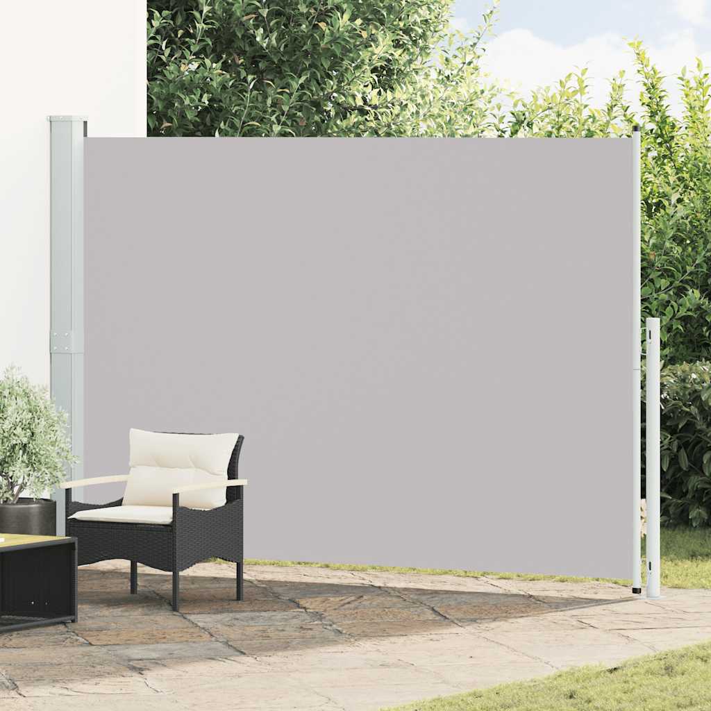 Tuinscherm uittrekbaar 200x300 cm grijs