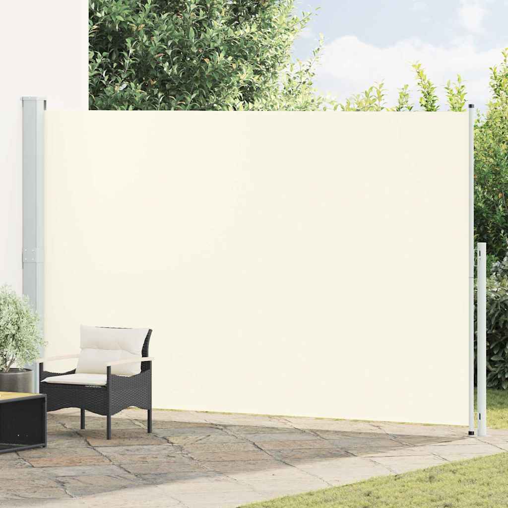 Tuinscherm uittrekbaar 220x500 cm crème