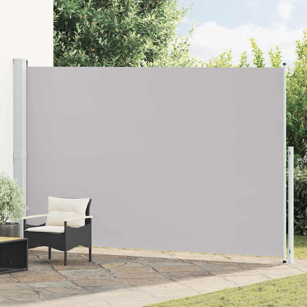 Tuinscherm uittrekbaar 220x500 cm grijs