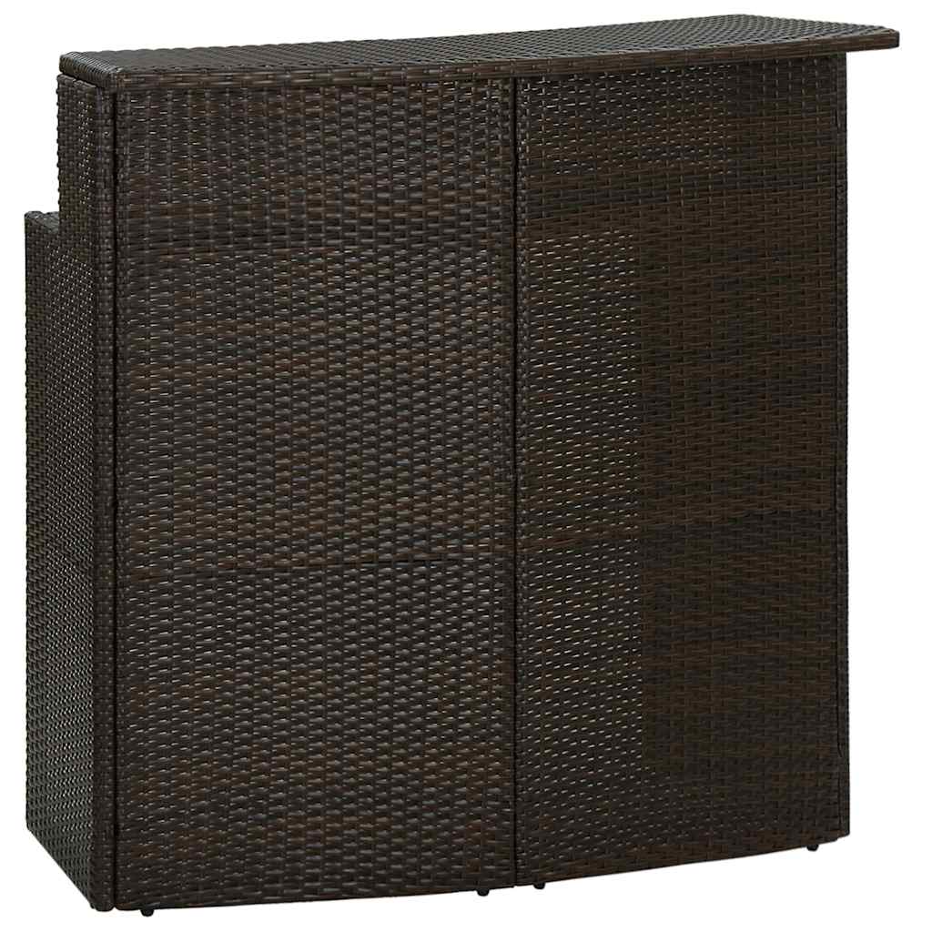 Tuinbartafel 120x55x110 cm poly rattan bruin – afbeelding 1