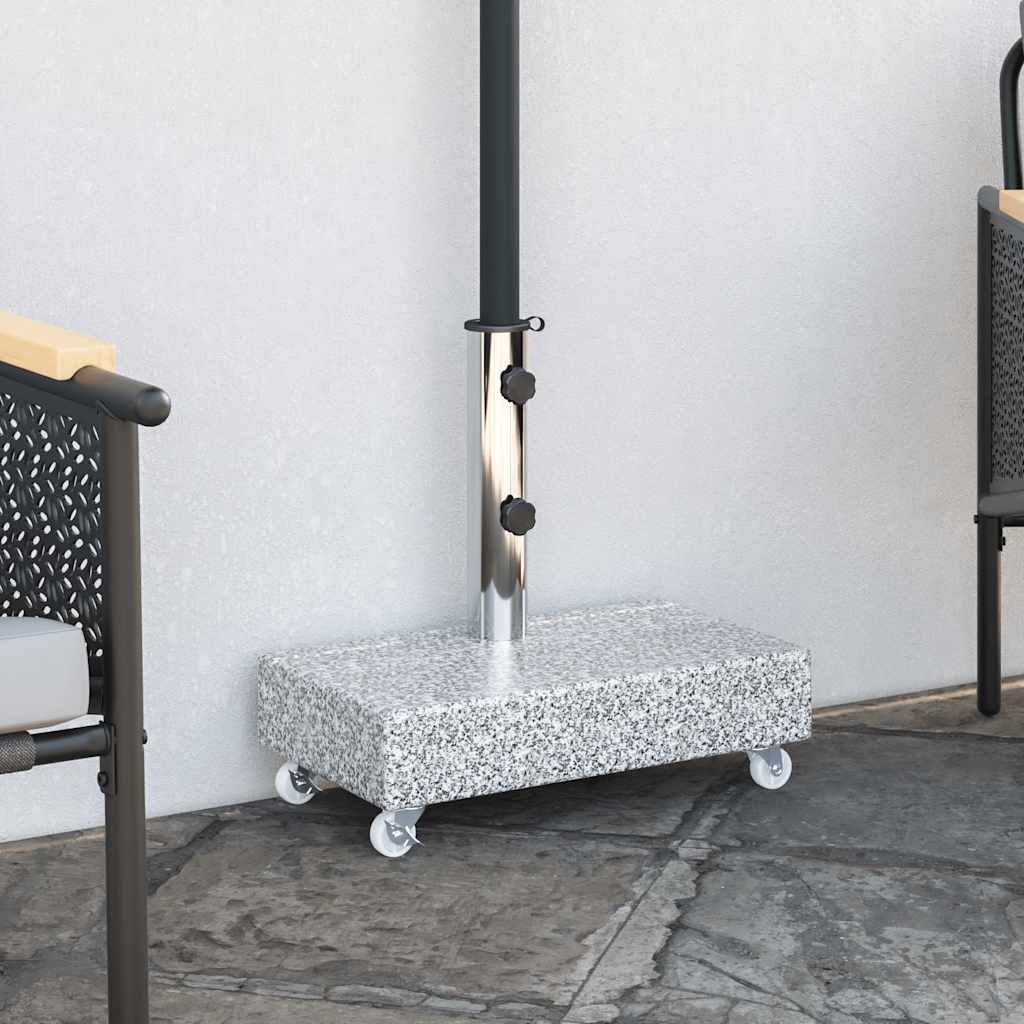 Parasolvoet 45x25x8 cm graniet lichtgrijs
