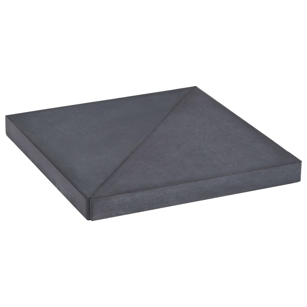 Parasolvoetplaat vierkant 15 kg graniet zwart