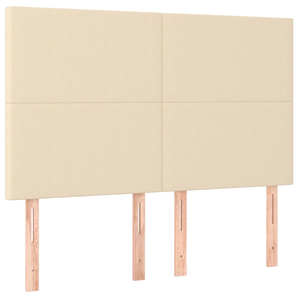 Boxspring met matras stof crèmekleurig 140x190 cm – afbeelding 5