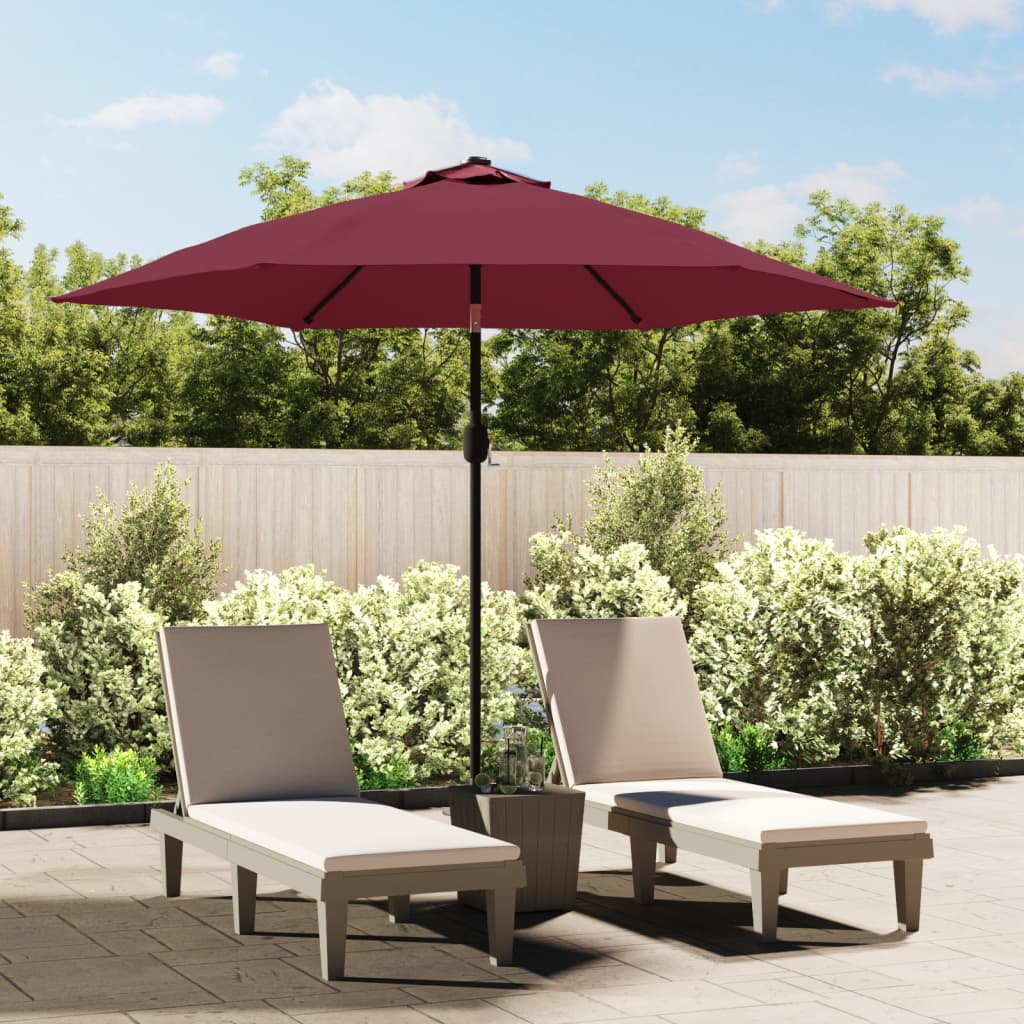 Parasol met metalen paal 300 cm bordeauxrood