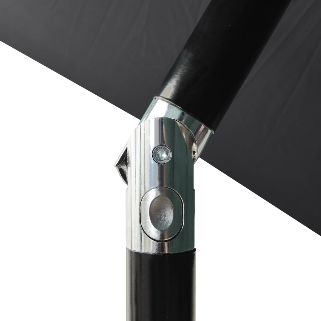 Parasol 3-laags met aluminium paal 2 m antracietkleurig – afbeelding 6