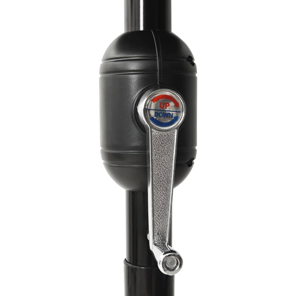 Parasol 3-laags met aluminium paal 2 m antracietkleurig – afbeelding 7