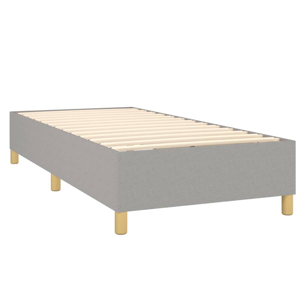 Boxspring met matras en LED stof lichtgrijs 80x200 cm – afbeelding 5