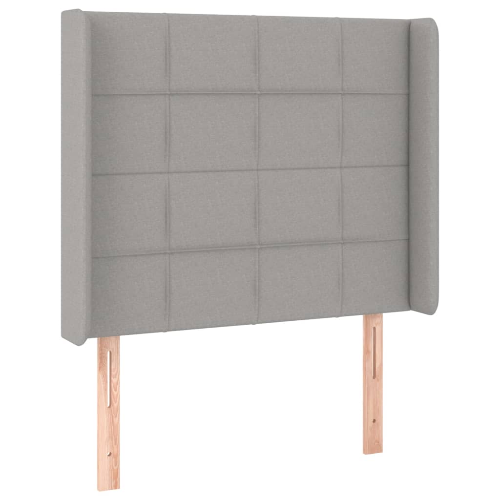 Boxspring met matras en LED stof lichtgrijs 80x200 cm – afbeelding 7