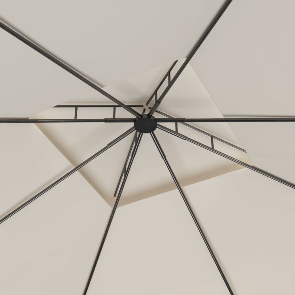 Prieel 160 g/m² 3x3x2,7 m crèmekleurig – afbeelding 4