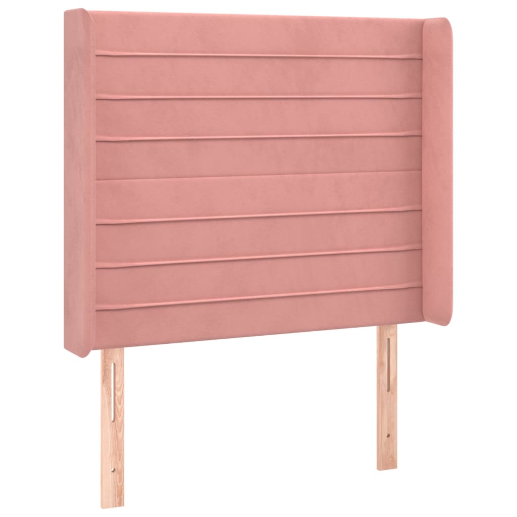 Boxspring met matras en LED fluweel roze 100x200 cm – afbeelding 7