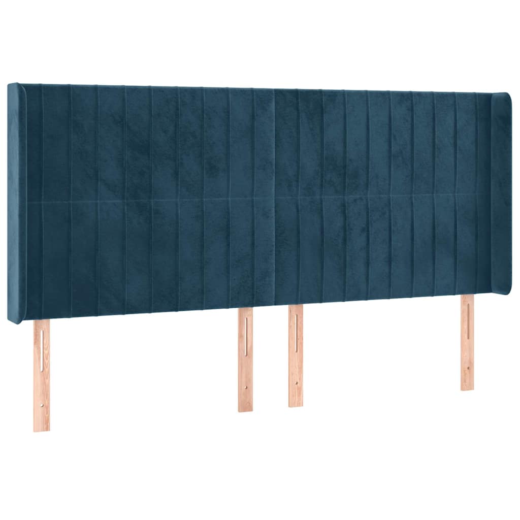 Boxspring met matras en LED fluweel donkerblauw 180x200 cm – afbeelding 7