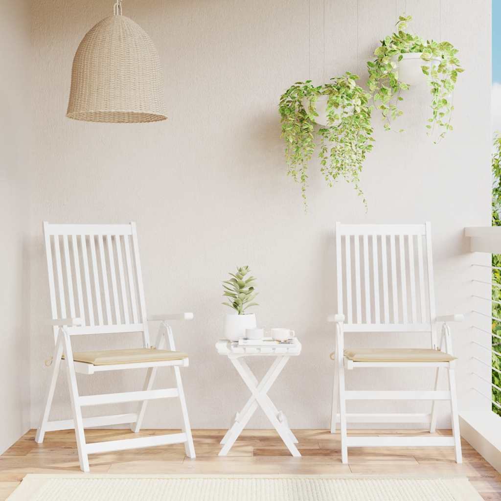 Tuinstoelkussens 2 st 40x40x4 cm oxford stof beige
