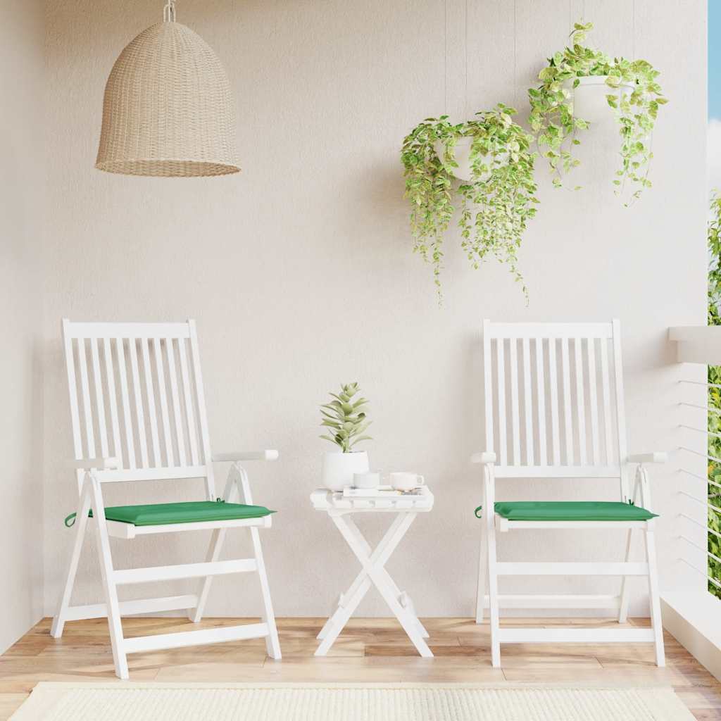 Tuinstoelkussens 2 st 40x40x4 cm oxford stof groen