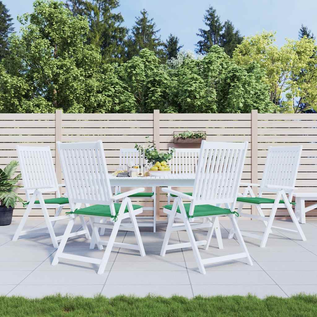 Tuinstoelkussens 6 st 40x40x4 cm oxford stof groen