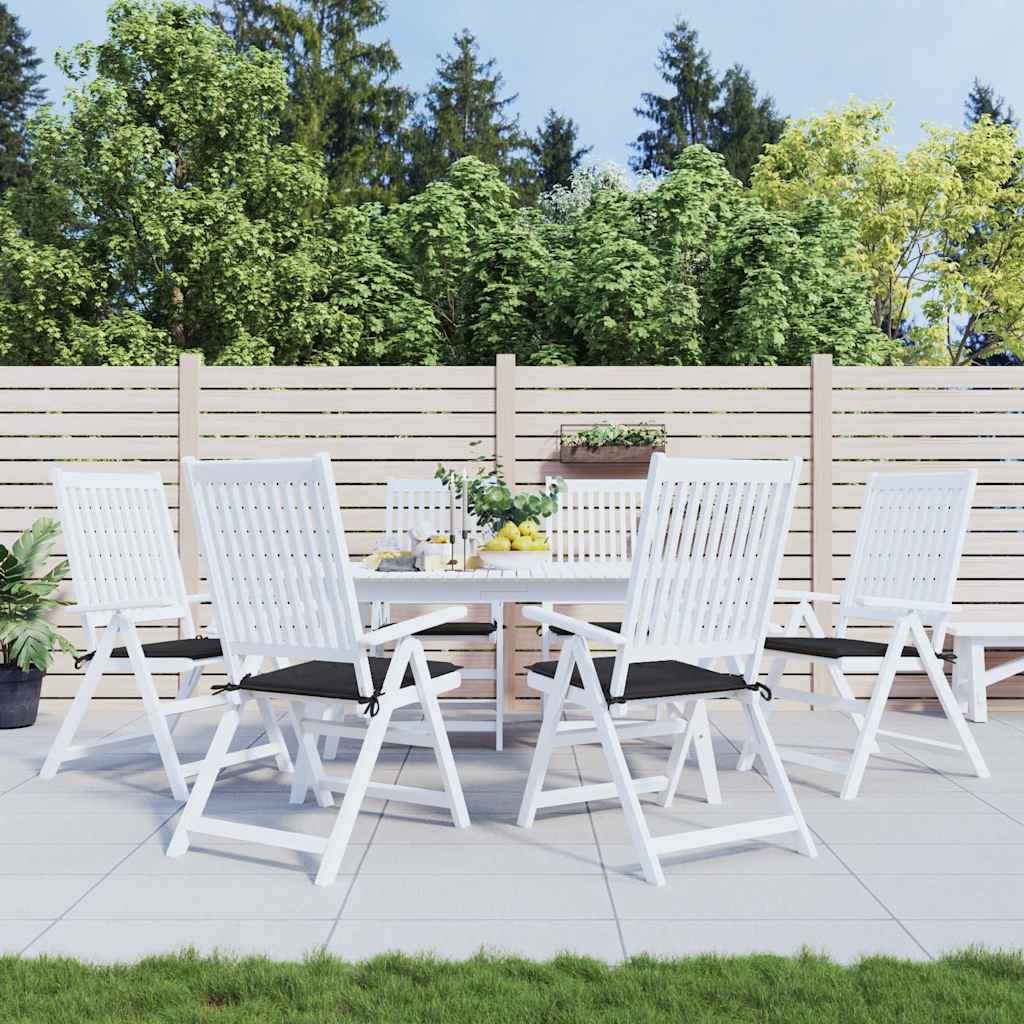 Tuinstoelkussens 6 st 40x40x4 cm oxford stof zwart