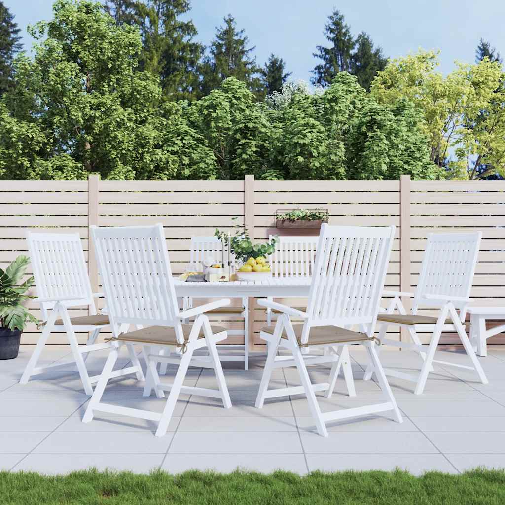 Tuinstoelkussens 6 st 40x40x4 cm oxford stof taupe