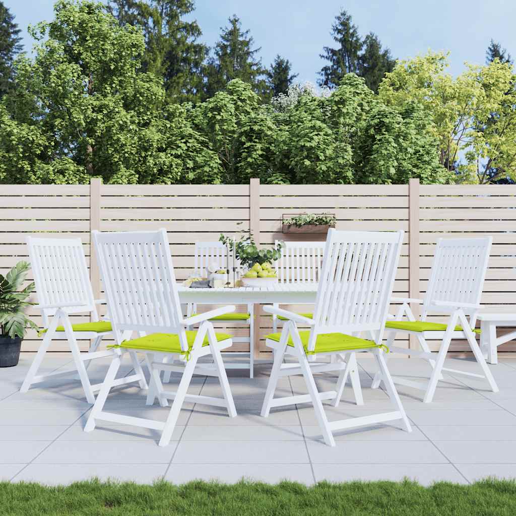 Tuinstoelkussens 6 st 40x40x4 cm oxford stof felgroen