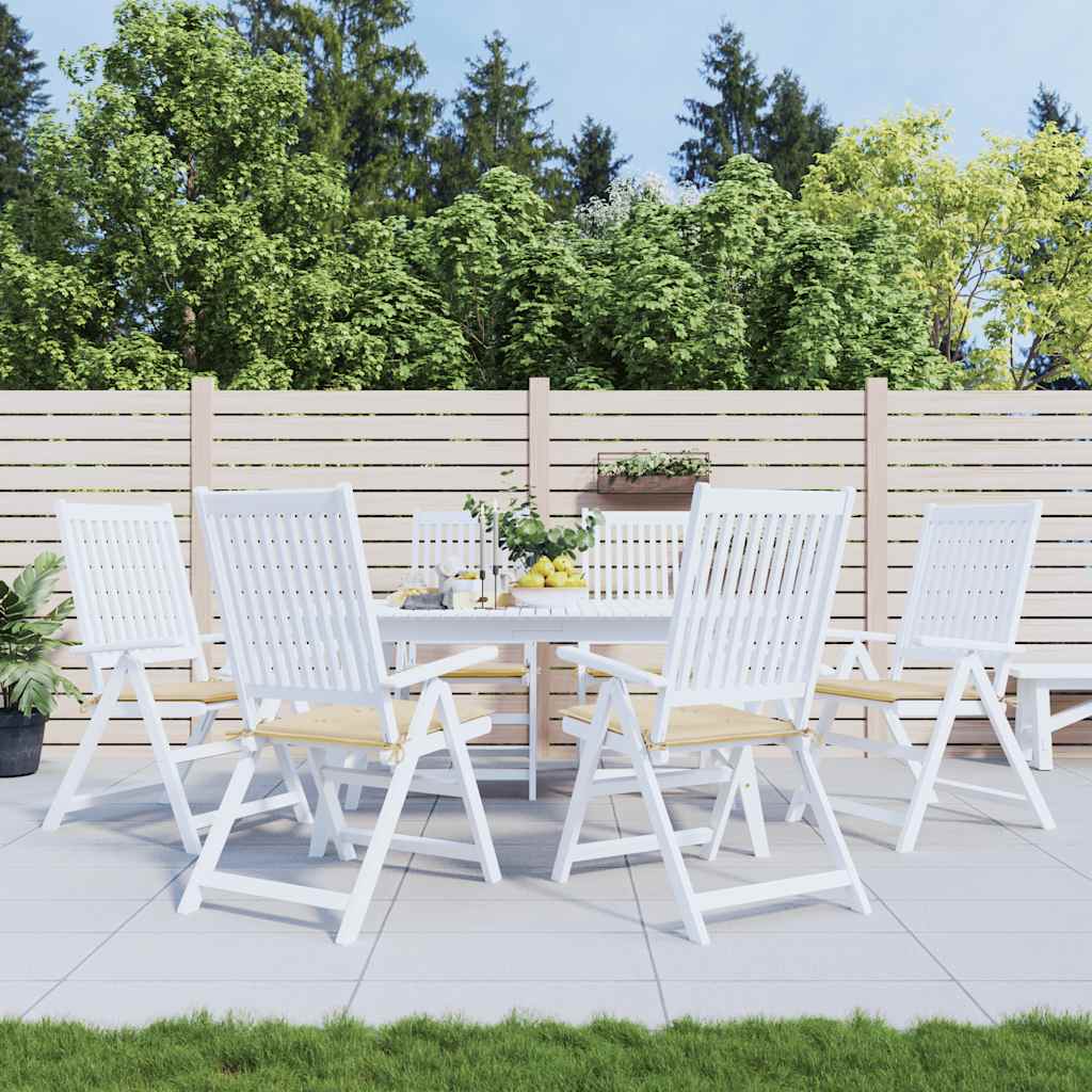 Tuinstoelkussens 6 st 50x50x4 cm oxford stof beige