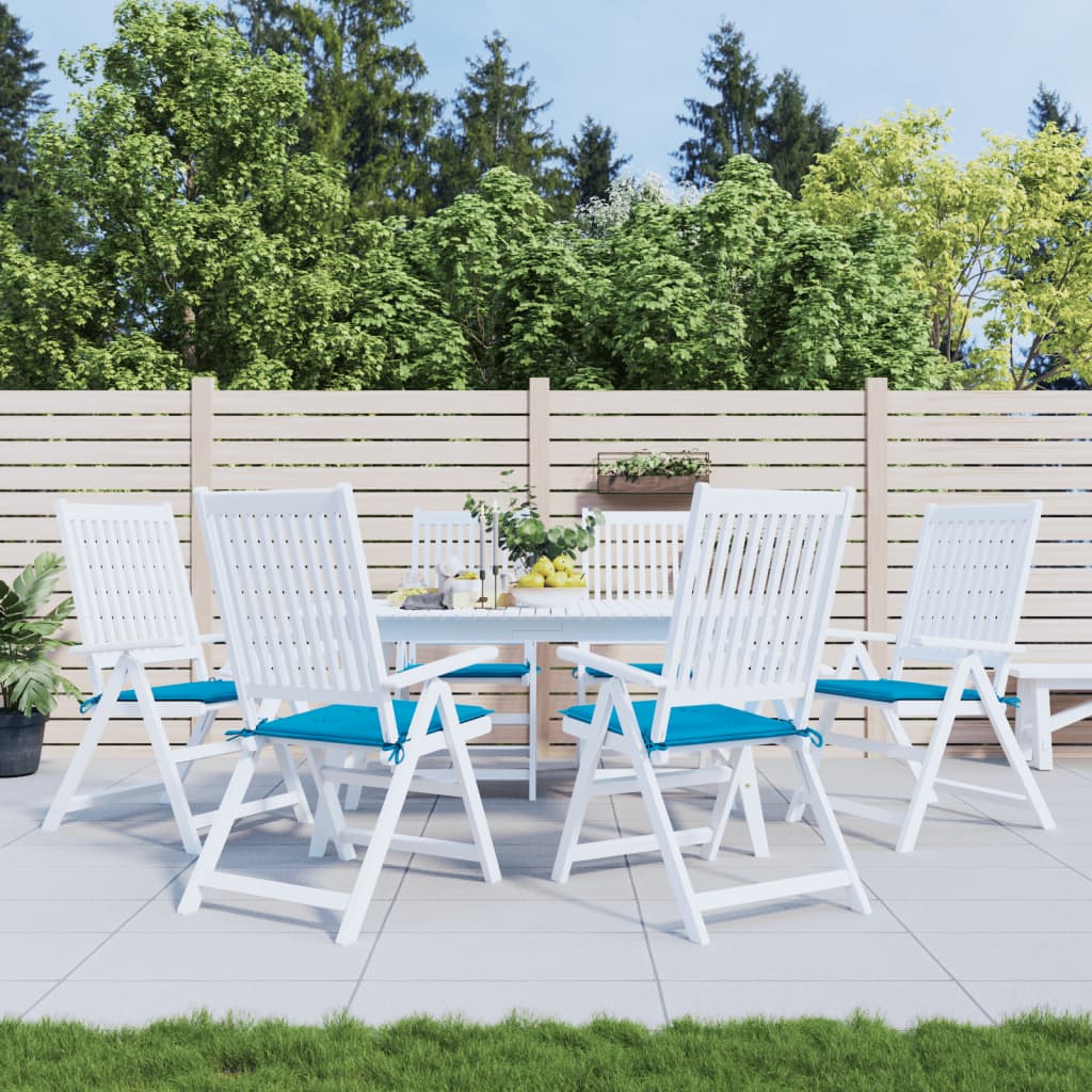 Tuinstoelkussens 6 st 50x50x4 cm oxford stof blauw