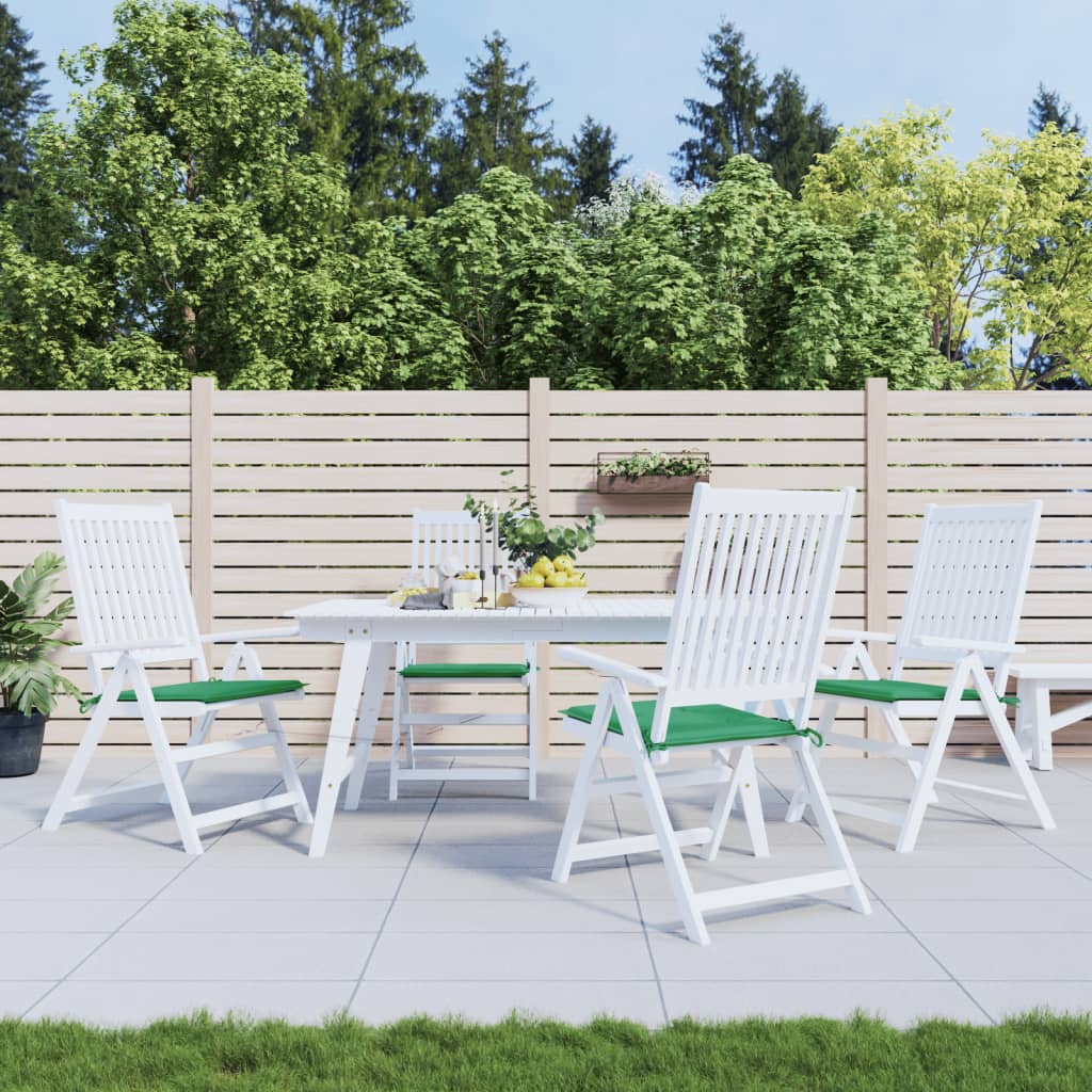 Tuinstoelkussens 4 st 50x50x4 cm oxford stof groen – afbeelding 1