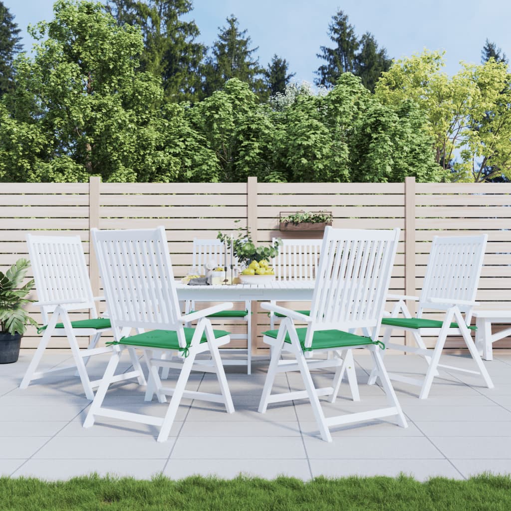 Tuinstoelkussens 6 st 50x50x4 cm oxford stof groen
